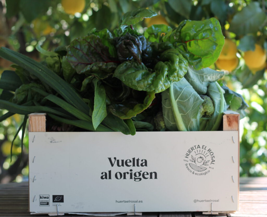Caja pequeña de frutas frescas